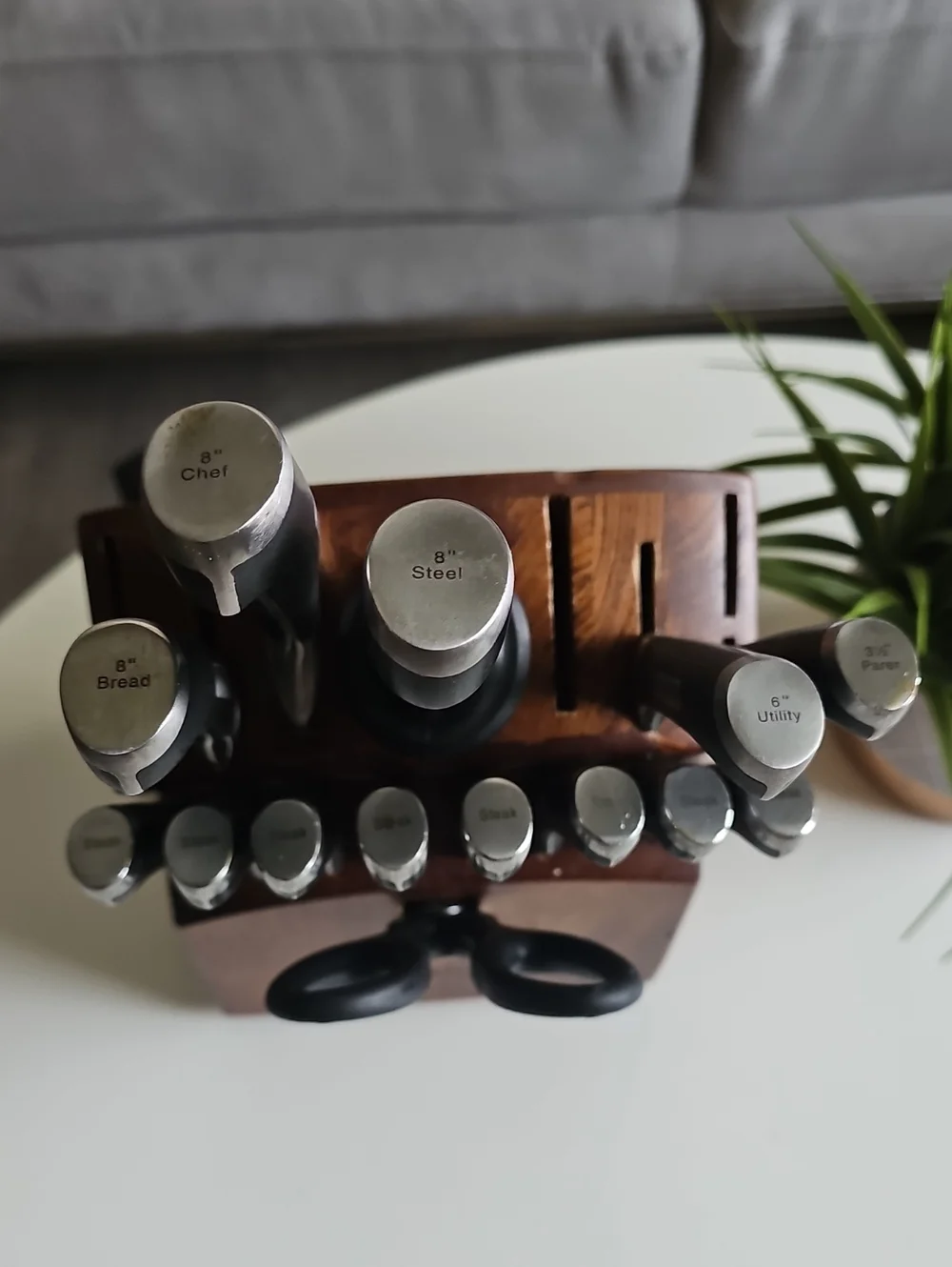 Calphalon Black Knife Set with Wooden Block - 14- Piece
